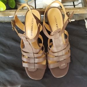Lucky Brand LP Leminah Strap Wedges Sandals
